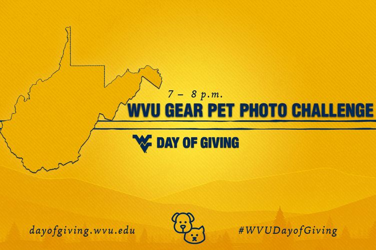 7 – 8 pm WVU Gear Pet Photo Challenge 2024 Day of Giving