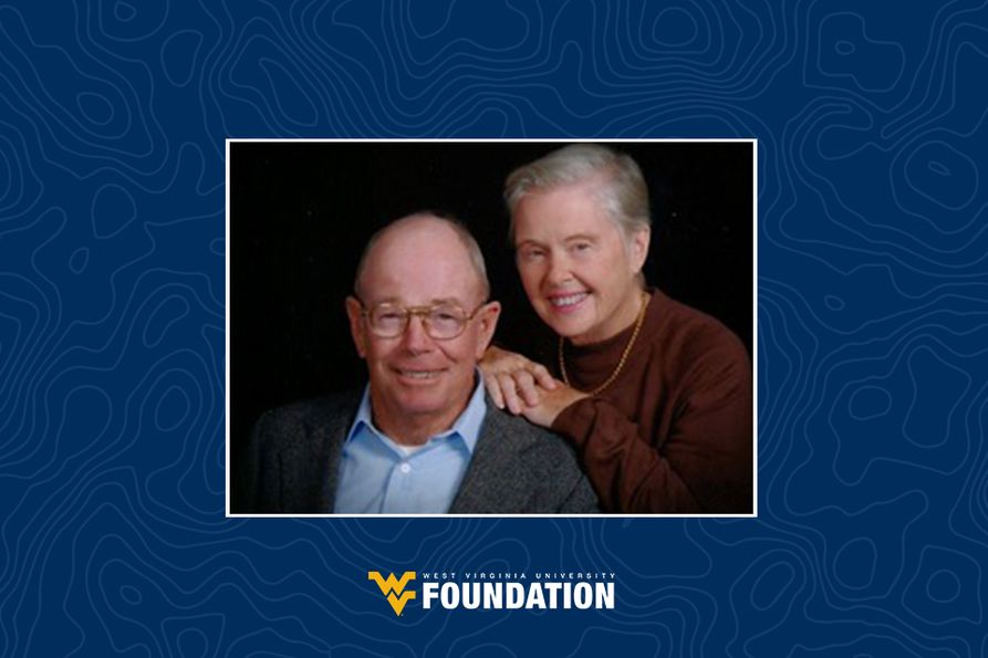 High school sweethearts Mary Frances Martin Rogerson and her husband, David, came to WVU together and graduated with bachelor’s degrees in business and finance, respectively, in 1958. 