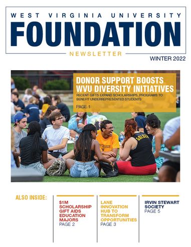 Cover of the Winter 2022 WVU Foundation Newsletter