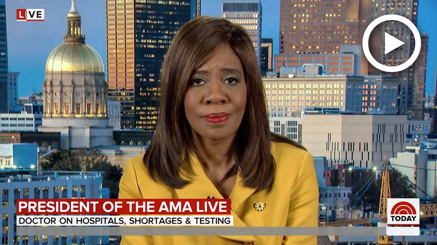 American Medical Association President and WVU Foundation Board of Directors member Dr. Patrice Harris was a guest on TODAY to discuss what hospitals and health care workers need to effectively fight the coronavirus.