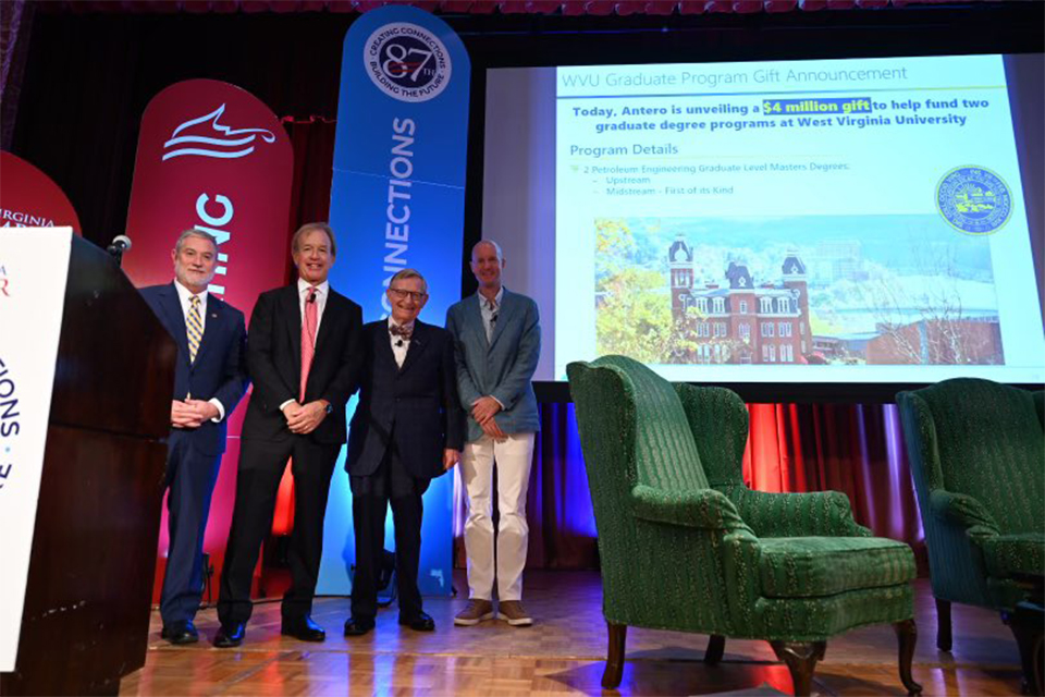 WVU President Gordon Gee (third from left) joined Antero leadership 