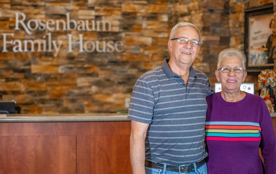Whenever Larry Cole returns to Morgantown for cancer treatment, he and his wife, Becky, always get a warm welcome at Rosenbaum Family House.