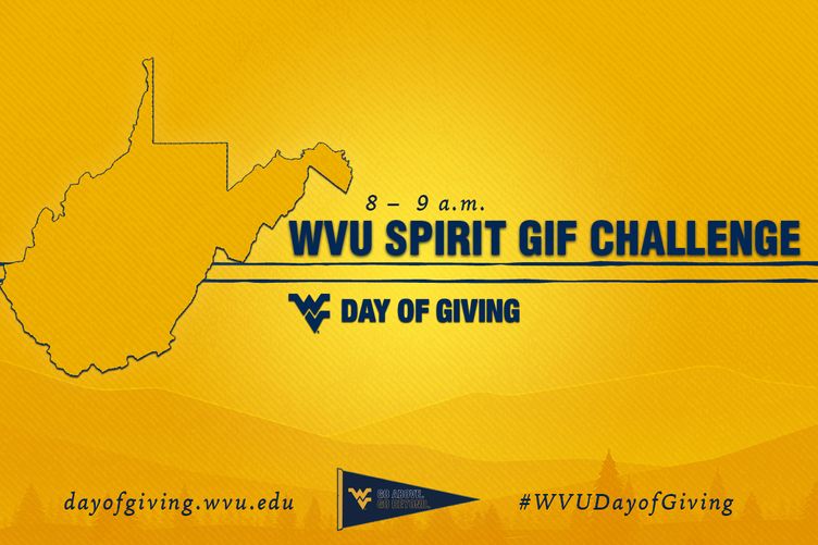 8 – 9 am WVU Spirit GIF Challenge 2024 Day of Giving