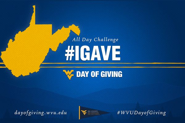 All Day Challenge, #IGAVE, #WVUDayofGiving, dayofgiving.wvu.edu